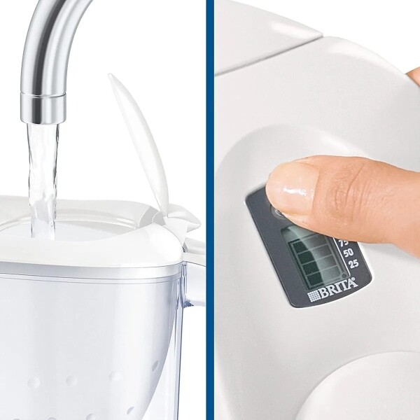 Brita - Jarra filtradora de agua Marella Blanca + 1 cartucho Maxtra 2,4L