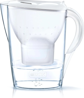 Brita - Jarra filtradora de agua Marella Blanca + 1 cartucho Maxtra 2,4L