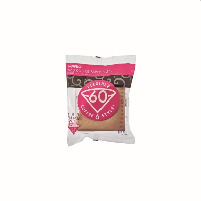 Filtros de café Hario V60 - tamaño 01 color marrón (VCF-01-100M) - 100 unidades