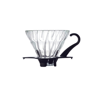 Hario V60 Dripper - vaso negro y cucharita medidora - tamaño 01